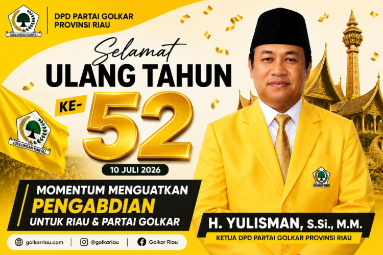 Ketua DPD Golkar Riau H. Yulisman Genap Berusia 52 Tahun, Momentum Menguatkan Semangat Pengabdian untuk Riau