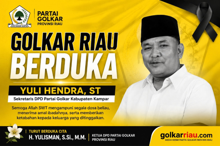 Ketua DPD Partai Golkar Riau H. Yulisman Sampaikan Dukacita atas Wafatnya Sekretaris DPD Partai Golkar Kabupaten Kampar, Yuli Hendra, ST