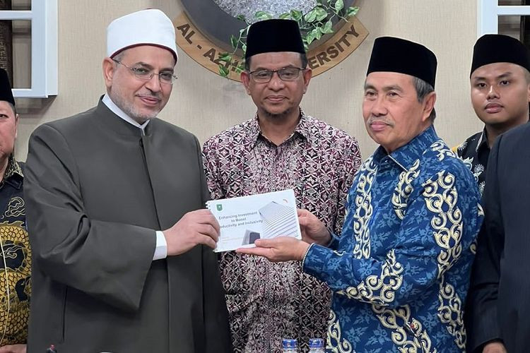 Gubri Syamsuar Penjajakan Kerjasama Pemrov Riau dengan Universitas Al Azhar