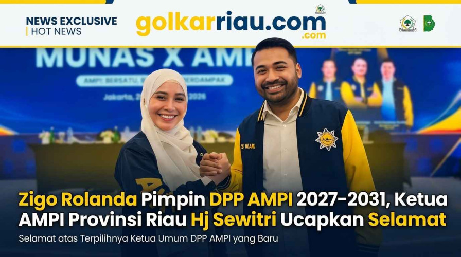 Zigo Rolanda Pimpin DPP AMPI 2027–2031, Ketua AMPI Provinsi Riau Hj Sewitri Ucapkan Selamat