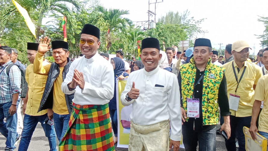 Sahrial–Andika Putra Kenedi Resmi Mendaftar ke KPU Untuk Pilkada Bengkalis