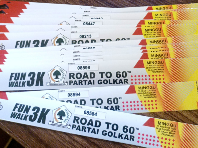 Tiket Fun Walk 3K Road To 60 Partai Golkar Diserbu Warga, Hadiah Mobil dan Umroh Siap Didapat