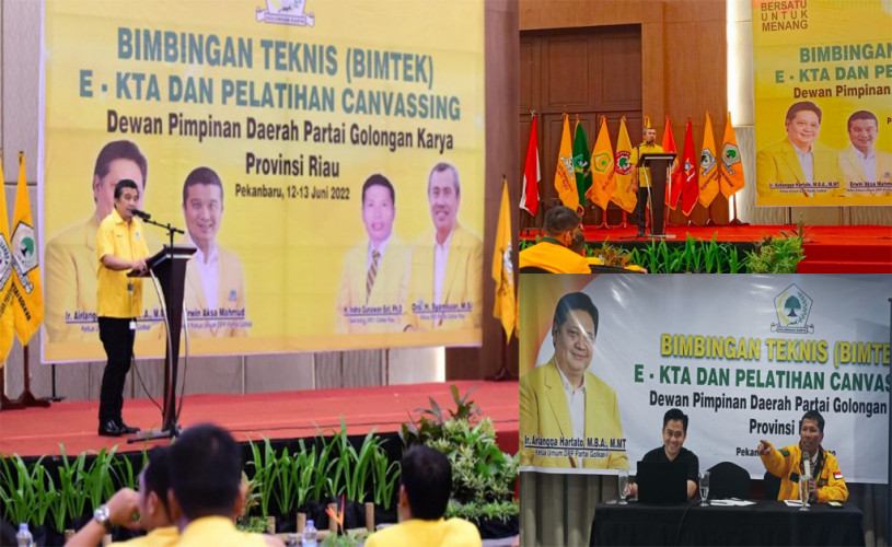 Perkuat Pendataan Kader dan Simpatisan, Golkar Riau Adakan BIMTEK E-KTA