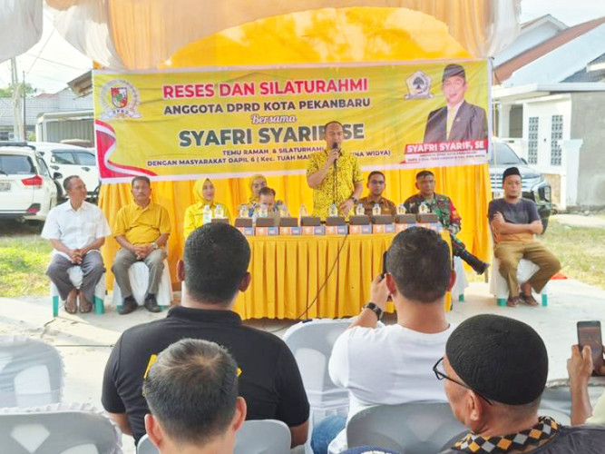 Dari Jalan Rusak hingga Sekolah Minim, Ini Aspirasi Warga Tuah Madani yang Diserap Syafri Syarif Anggota FPG DPRD Kota Pekanbaru